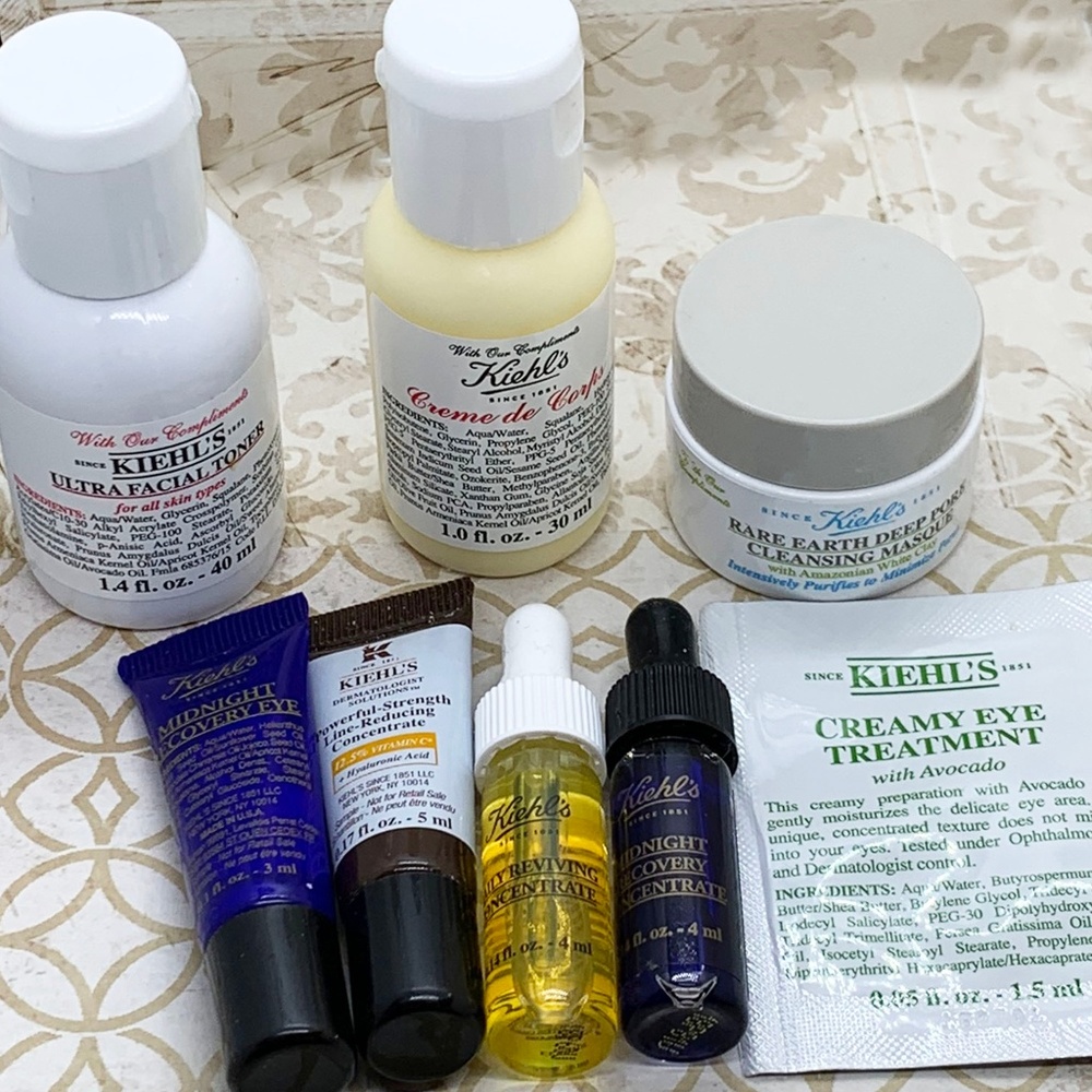 Kiehl's Skincare Assortment Lot Sample Sizes